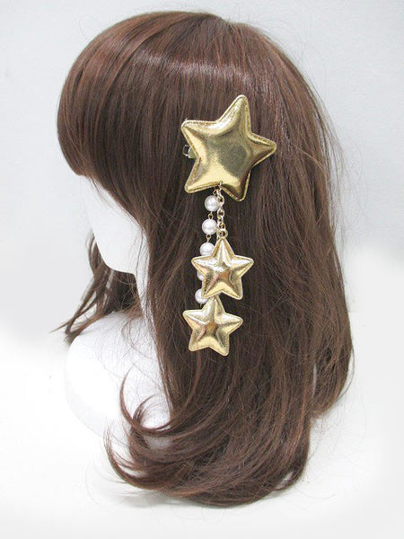 Gold Stars Badge/Hair Accessory