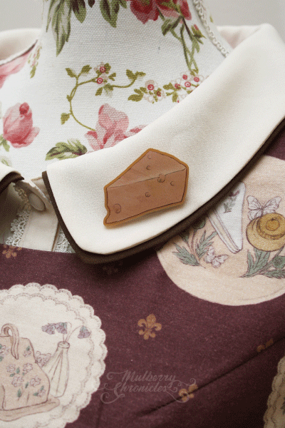 'A Feast of Cheese and Wine' - Cheese Wedge Brooch