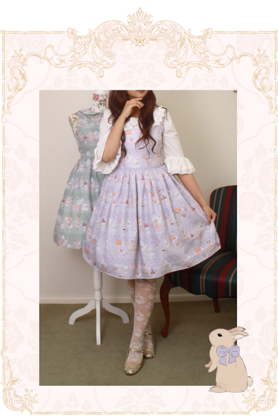 Afternoon Tea with Bunny - Square Neck Jumperskirt