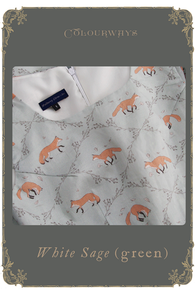 Otome kei fox print by Mulberry Chronicles Melbourne Indie Brand
