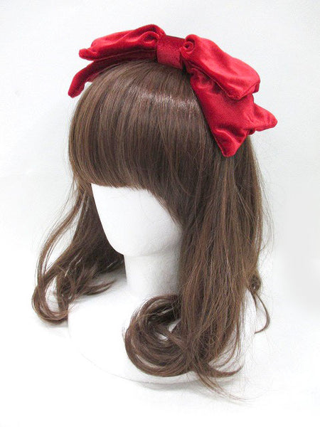 Red Velvet Bow Headband