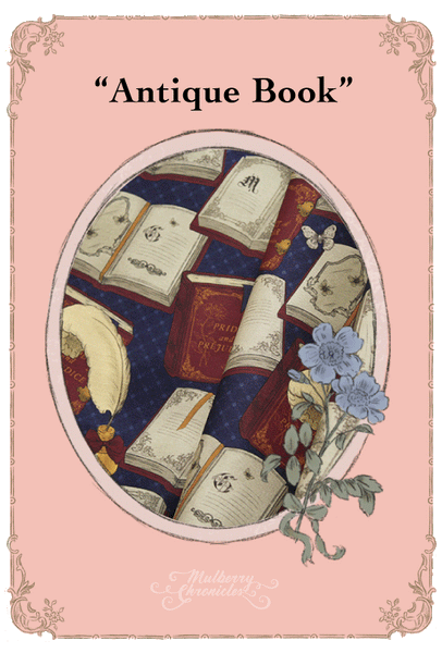 Antique Book "Beloved Story" (Bordeaux)