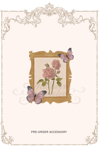 Portraits and the Royal Cat - Rose and Butterfly frame