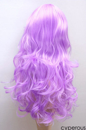 Cyperous White Purple wig